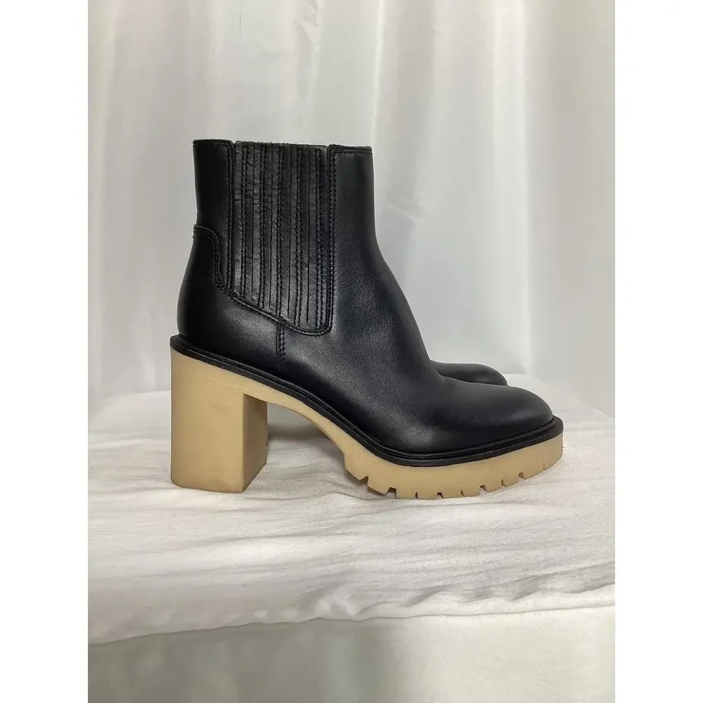 Dolce Vita 'Caster H2O' Black Suede Leather Boot Size 9 - Picture 3 of 5